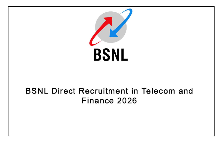 bsnl direct recruitment in telecom and finance 2026