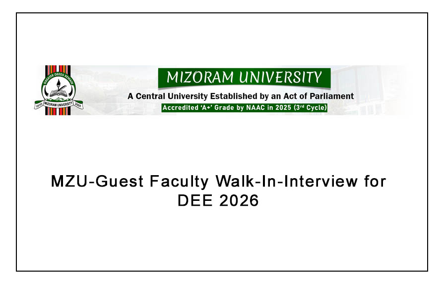 mzu guest faculty walk in interview for dee 2026