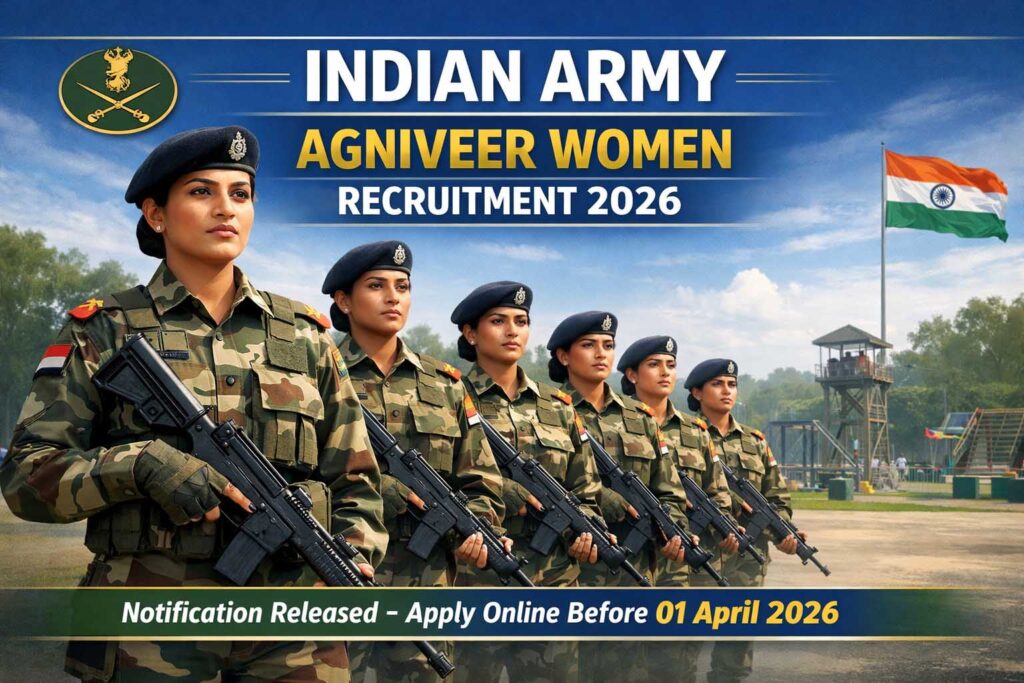 Indian Army Agniveer Women Recruitment 2026 Notification Out – Apply Online, Dates, Eligibility (Recruiting Year 2027) indian army agniveer women recruitment 2026 notification out – apply online, dates, eligibility (recruiting year 2027)