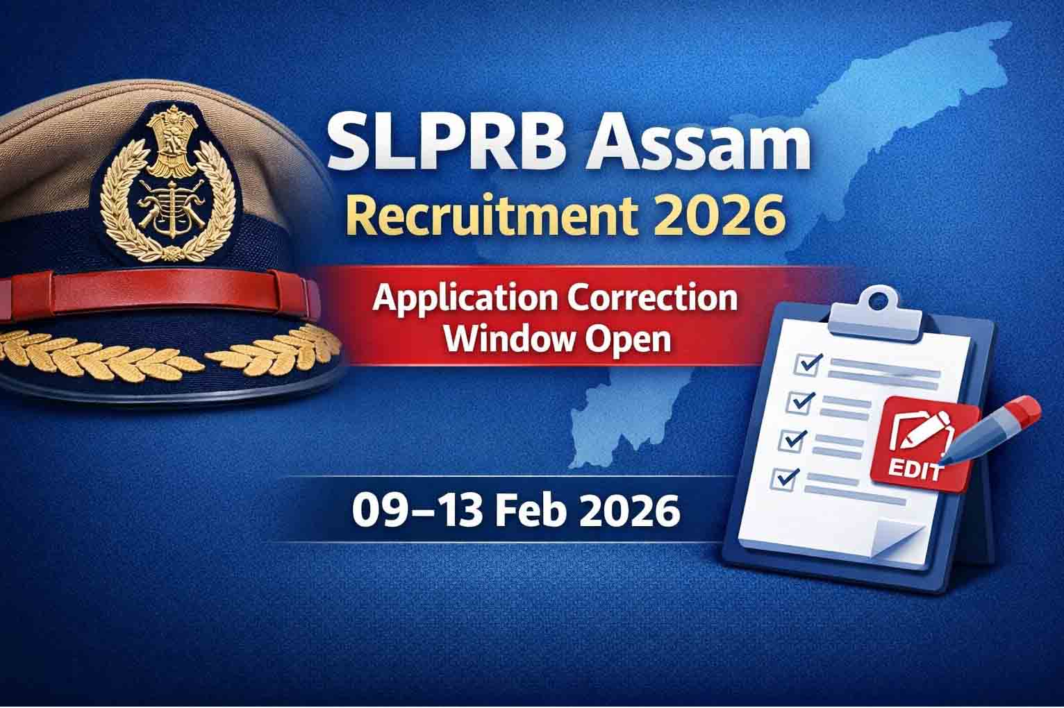 slprb assam recruitment 2026 application correction window open (police, forest, fire & prison posts)