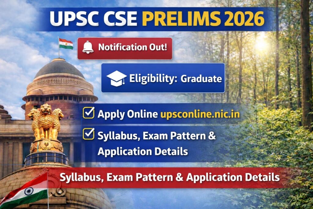 upsc cse prelims 2026 notification – apply online