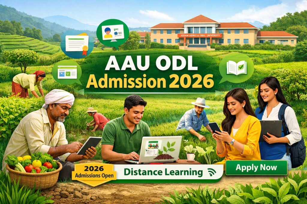 aau odl admission 2026 apply for short term & certificate courses at assam agricultural university