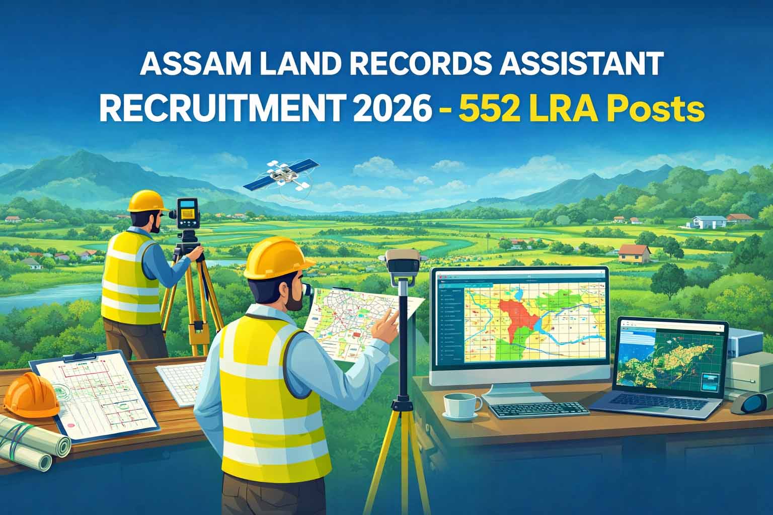 assam land records assistant recruitment 2026 552 lra posts, apply online