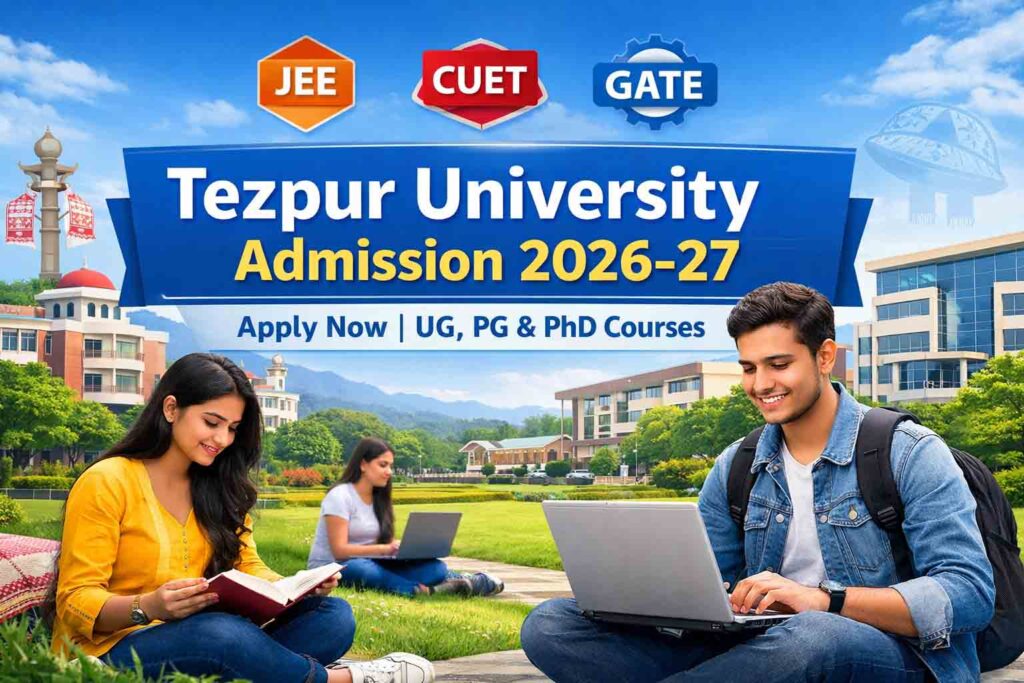 tezpur university admission 2026–27 courses, eligibility, entrance exams & important dates